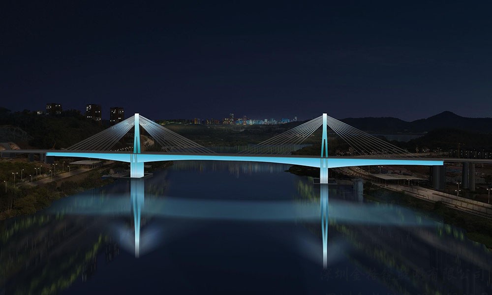 惠州市剑潭东江特大桥灯光设计项目